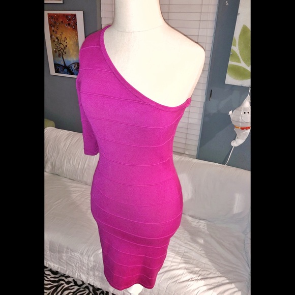 💖 FOREVER 21 Fuchsia Bandage Dress - Picture 3 of 7